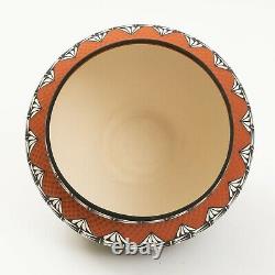Native American, Extraordinary Vintage Acoma Polychrome Pottery Olla by CHINO