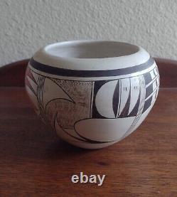 Native American Hopi Polychrome Pottery Bowl Frogwoman Joy Navasie