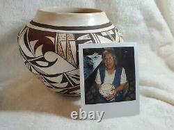 Native American Hopi Pottery Bowl Joy Navasie Frog Woman 7 x 6 + artist photo