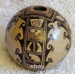 Native American Hopi Pottery Intricate Seed Pot By CR SEQUI KOMALESTEWA
