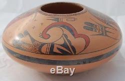 Native American Hopi Pottery Polychrome Jar Pot Vase Sgn Dawn Navasie Southwest