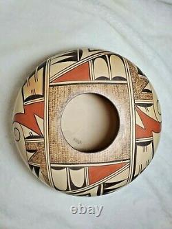 Native American Hopi Pottery Sikyatki Seed Pot by Dawn Navasie 8 x 4 Excellent
