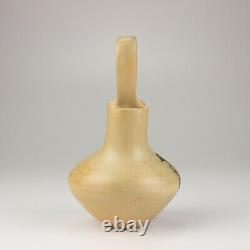 Native American Hopi Pottery Small Wedding Vase, Elton Nampeyo, Polychrome Ducks