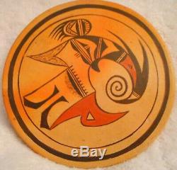 Native American Hopi Pottery Tile Parrot Design