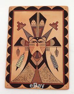 Native American Hopi-Tewa Shalako Tile by Stetson Setalla