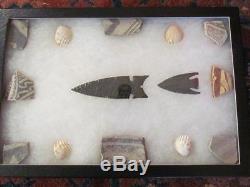 Native American Indian Artifacts Arrowheads, Pottery Shards, Beads