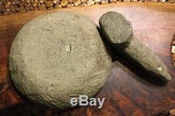 Native American Indian Coastal Stone Mortar And Pestle Certificate Authenticity