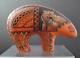 Native American Indian Etched Bear Pottery Figurine Brown Navajo 10 1/2 G26