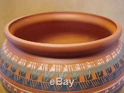 Native American Indian Hand Etched Pot by Mirelle Gilmore! Pottery Vase