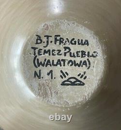 Native American Indian Pottery Jemez Walatowa Pueblo Signed BJ Fragua 6.5