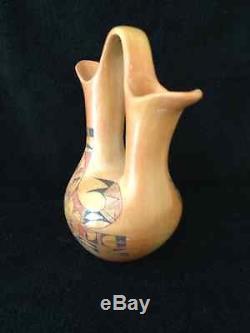 Native American Indian Pueblo Pottery 10 Marriage Vase by Marcella Yepa