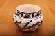 Native American Jemez Indian Pottery Hand Painted Pot By Tafoya Black White