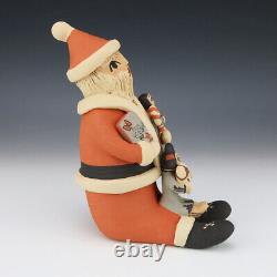 Native American Jemez Pottery Santa Storyteller By Chrislyn Fragua