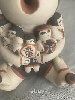 Native American Jemez Pottery Story Teller WChildren Signed