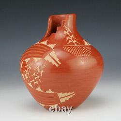Native American Jemez Pottery Vase By Alvina Yepa