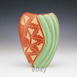 Native American Jemez Pottery Vase By Emma Yepa