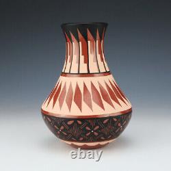 Native American Jemez Pottery Vase By Natalie Sandia