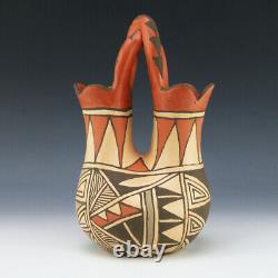 Native American Jemez Pottery Wedding Vase By Juanita Fragua