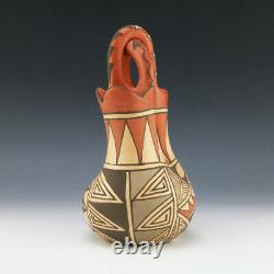 Native American Jemez Pottery Wedding Vase By Juanita Fragua