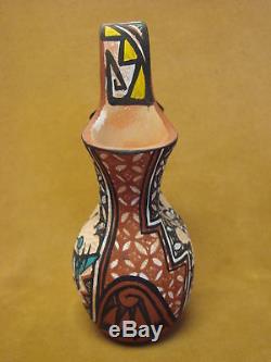 Native American Jemez Pueblo Pottery Clay Hummingbird Wedding Vase