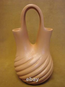 Native American Jemez Pueblo Pottery Clay Wedding Vase by Marcella Yepa