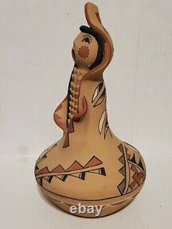 Native American Jemez Pueblo Storyteller Pottery signed Emily Fraqua Tsosie