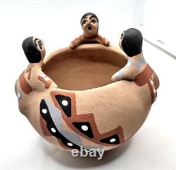 Native American Jemez Storyteller Friendship Bowl Pottery F Fragua Collectible