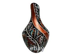 Native American Jemez Vase Pottery Indian Hand Painted Southwest