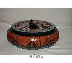 Native American Jewelry Box with Lizard by Dwayne and Heather Eskete, Navajo