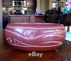 Native American Julia Martinez Santa Clara Pottery Oval Red Decorated Bowl Pot