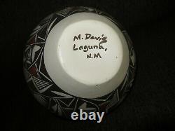 Native American Laguna Indian Pueblo Southwest Pottery Bowl Hand Made M Davis