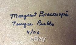 Native American Large Tesuque Olla by Margaret Brascoupe VERY RARE