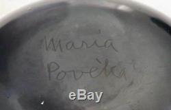 Native American MARIA (POVEKA) MONTOYA MARTINEZ San Ildefonso Black Pottery Bowl