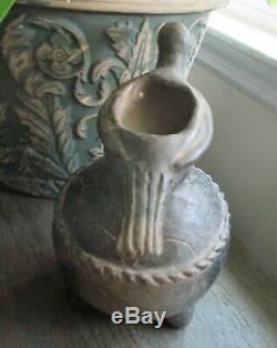 Native American Mississippian Bird Effigy Vessel Pottery