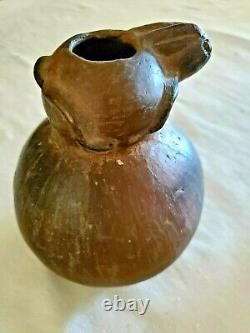 Native American Mound Builder Pottery Effigy Vase