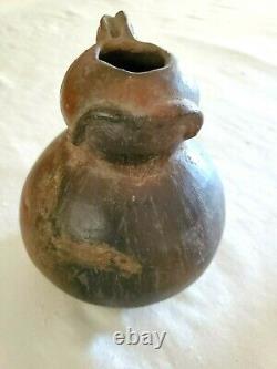 Native American Mound Builder Pottery Effigy Vase