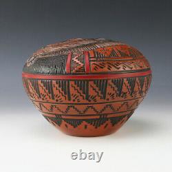 Native American Navajo Bear Pottery Bowl By Arnold Brown