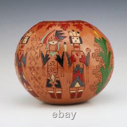 Native American Navajo Pottery Seed Pot By Irene & Ken White