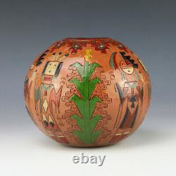 Native American Navajo Pottery Seed Pot By Irene & Ken White Navajo
