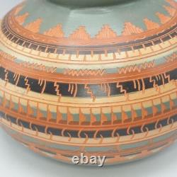 Native American Navajo Pottery Vase by Rosalyn John Signed Ya'Na'Bah
