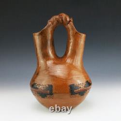 Native American Navajo Pottery Wedding Vase By Arnold Lameman