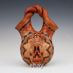 Native American Navajo Pottery Wedding Vase By Irene & Ken White