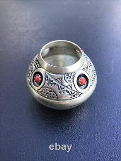 Native American Navajo Sterling Silver Miniature Seed Pot by Wesley Whitman