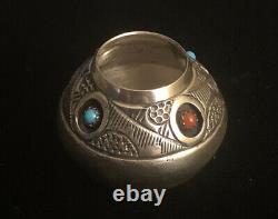 Native American Navajo Sterling Silver Miniature Seed Pot by Wesley Whitman