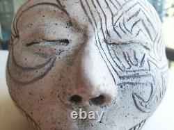 Native American Osage Pottery Head Effigy Rare Museum Quality Certificate