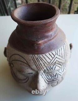 Native American Osage Pottery Head Effigy Rare Museum Quality Certificate