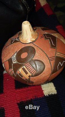 Native American POTTERY Seed Pot by Delmar Polacca Hopi APPX. 5 T X 5 1/2 W