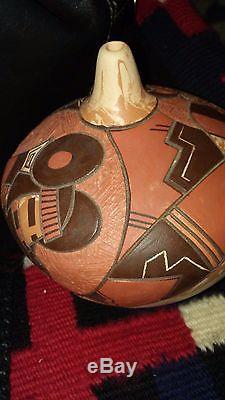 Native American POTTERY Seed Pot by Delmar Polacca Hopi APPX. 5 T X 5 1/2 W