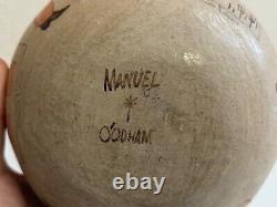 Native American Papago Tohono O'odham Arizona Signed Manuel Pottery Vase