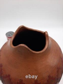 Native American Pitch Pottery Navajo Pot Vase Huge 13 Rug by Lorraine Williams